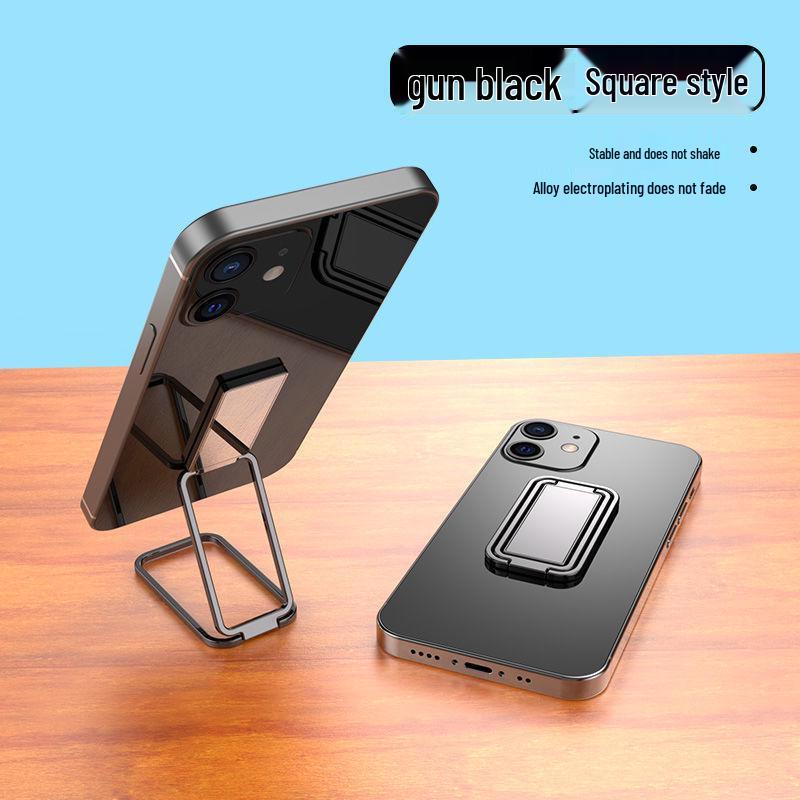 Ultra İnce Metal Katlanabilir Taşınabilir Masaüstü Telefon Halka Tutucu