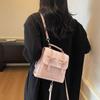 Solid color college style commuter backpack women's new trend bow portable shoulder backpack