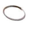Adjustable Zircon Stone Bangle Bracelet With Geometric Design For Women Fashion Accessories