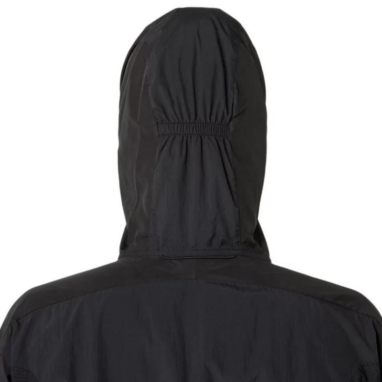 Asics Straßenlauf Bequeme Faltbare Kapuzen-Reißverschluss Langarmjacke Damenjacke Performance-Schwarz 2012D076-001
