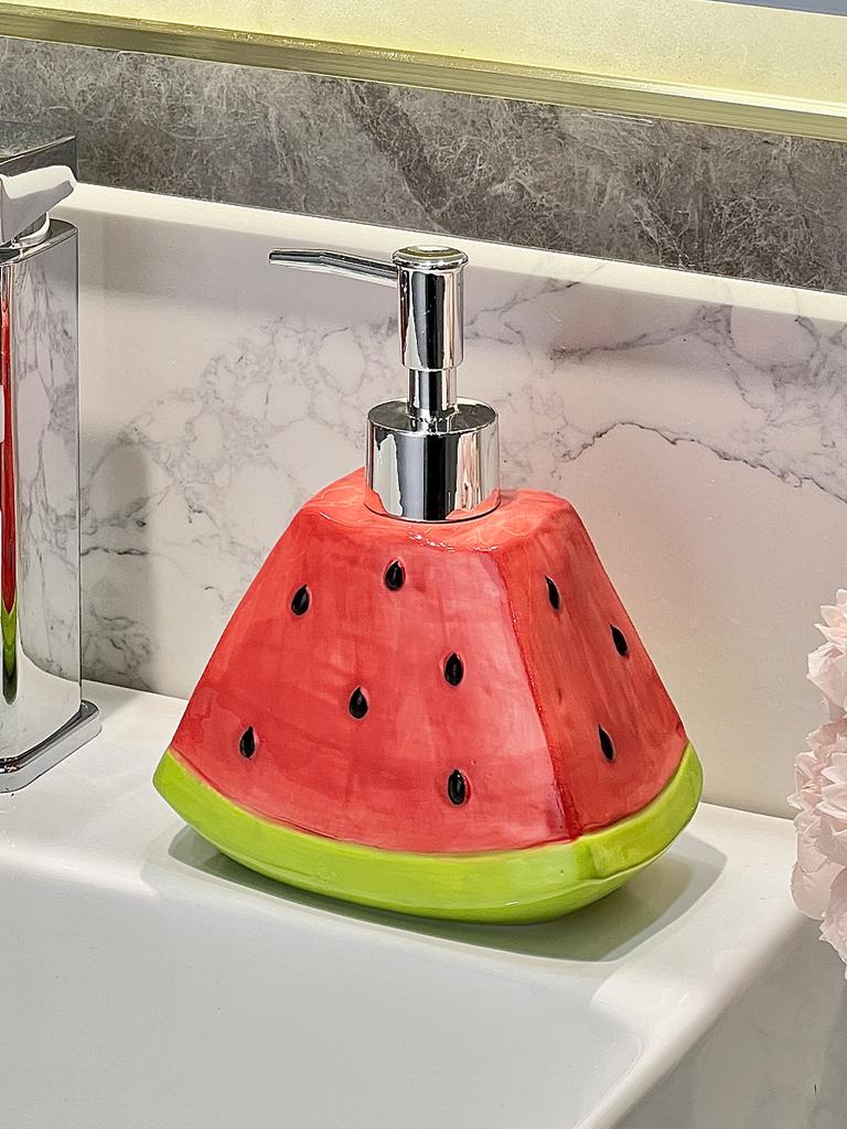 450ml Watermelon Ceramic Lotion Bottle Bathroom Shower Gel Shampoo Press Split Bottle Bathroom Accessories Soap Dispenser