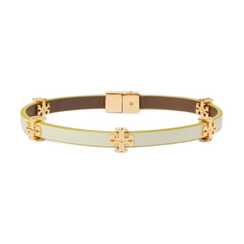 TORY BURCH Fashionable and casual leather bracelet for women 147235-700-White S/M