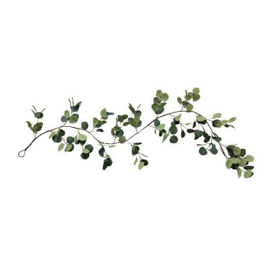 Lighted Artificial Greenery Twig Vine Garland 96 Fairy Lights 6FT Battery Operated Pre-lit Faux Olive/Eucalyptus Vine with Timer