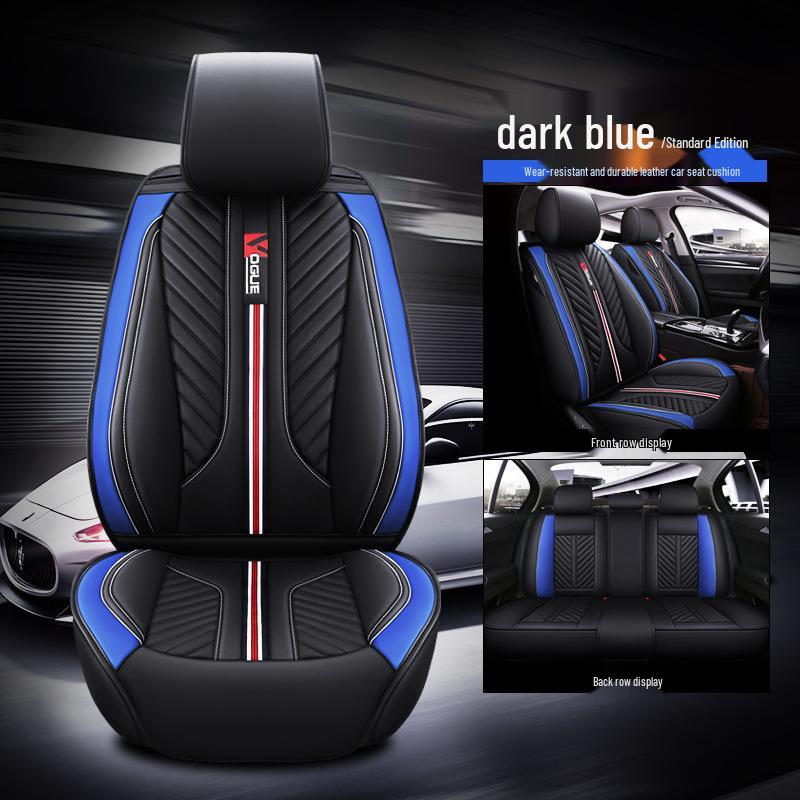Cuscino Universale in Pelle per Sedile Auto per Quattro Stagioni, Adatto per Piccole Auto, SUV, Veicoli Fuoristrada e Coupé, Compatibile con Cinque Posti