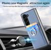 Ring Holder Cards Solt Wallet Case for Samsung Galaxy Z Fold 5 4 3 5G Fold4 Fold5 Kickstand Carbon Fibre Magnetic Bag Slim Cover