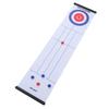 Tabletop Curling Game Interactive Large Mat Compact Roll Up Curling Family Game for Home Outdoor Fun