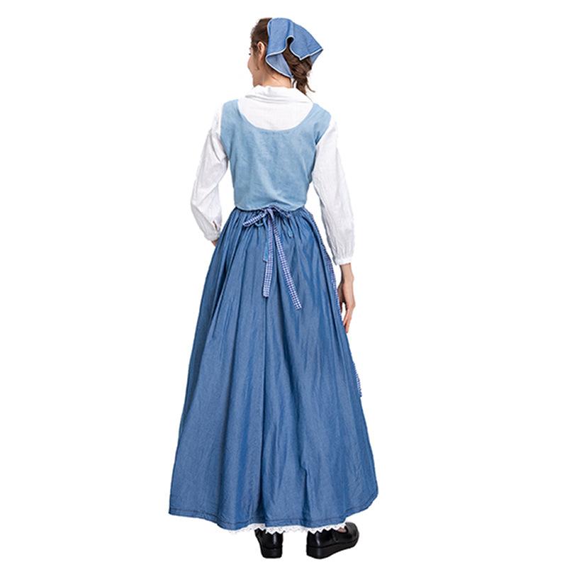 Halloween Costume Ranch Pastoral Maid Long Dress Dummy Butler Maid Dress