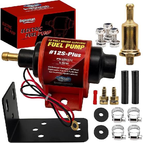 12D Micro Electric Diesel Fuel Pump Universal 5/16 Inch Inlet And Outlet 12V 1-2 A, 35 GPH, 4-7 PSI