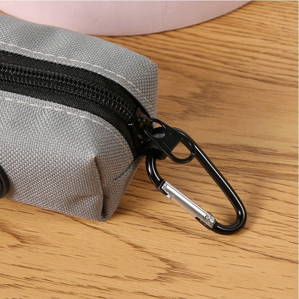 Portable Dog Poop Bag Holder with Carabiner Clip Animal Waste Collection Pouch  Outdoor