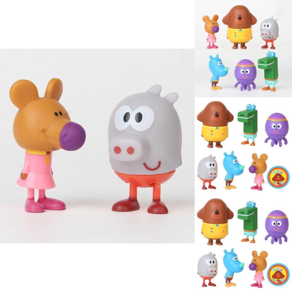 Delightful Hey Duggee 6-piece Action Figure Toy Set With Badge Perfect For Kids Xmas
