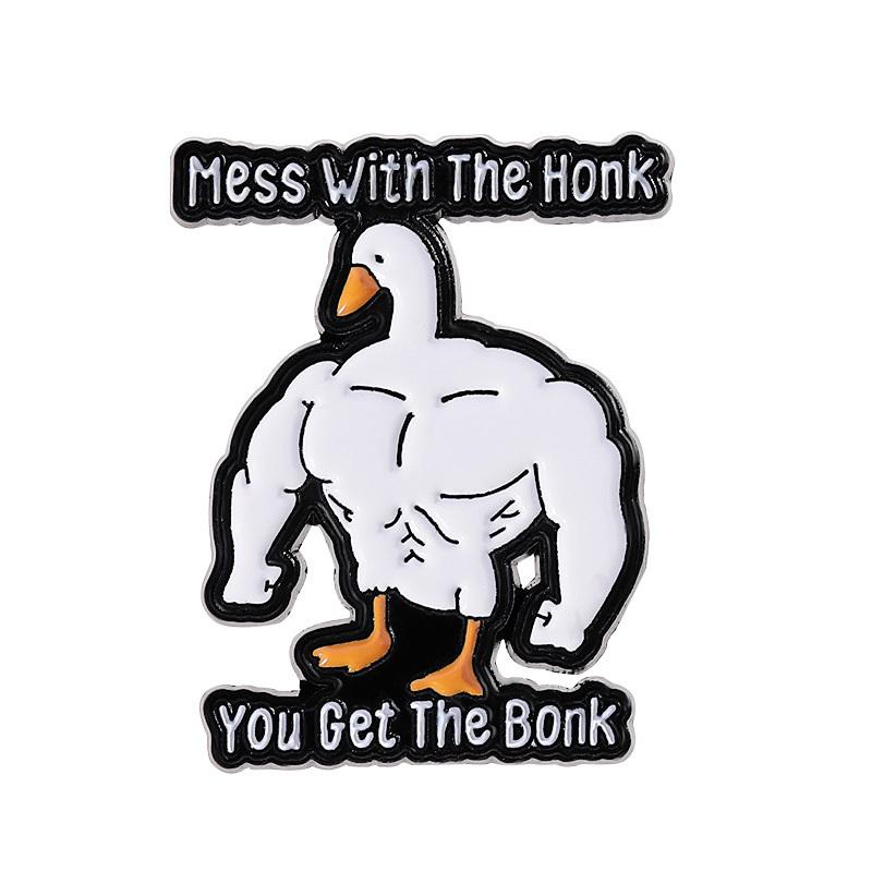 Cute Cartoon Silly Goose Brooch Badge Clothing Backpack Jewelry Accessories Pin Oil Drop Alloy Badge Clothes Backpack Decoration
