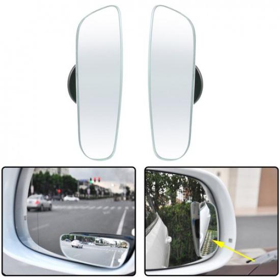 2x Универсальное 360° Автомобильное Широкоугольное Выпуклое Зеркало Заднего Бокового Вида Зона Невидимости