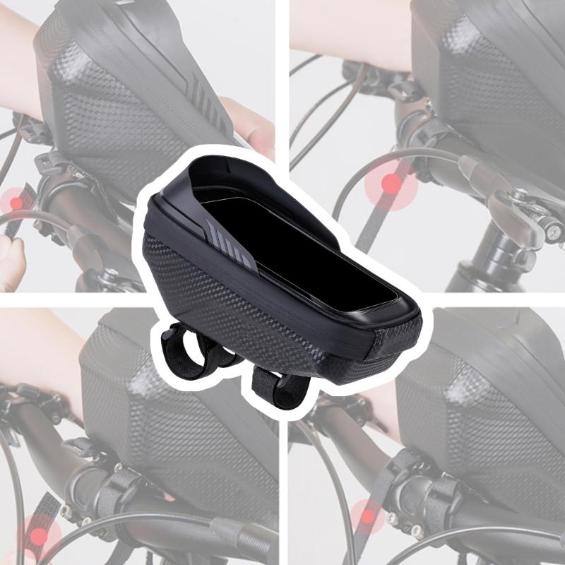 Road Bikes Front Top Tube Bag Bicycles Front Phone Holder Pouch Bicycles Storage Bag Cycling Front Top Tube Pouch