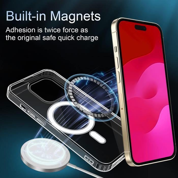 Coque de Protection - BOOLING - iPhone 15 Pro - TPU Transparent - Antichoc - Magnétique