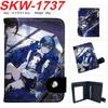 Black Butler Anime Vertical Snap Wallet Bi-Fold Card Holder Unisex Small Coin Purse