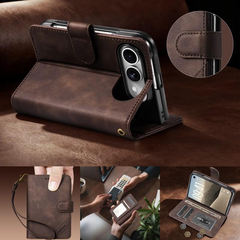Foldable Flip Cover Case IPhone Duo With Full Protection Anti-Drop Design Soft Touch Silicone Shell Wrist Strap