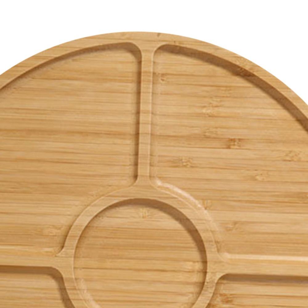 Burr‑free Tea Tray Bamboos Tea Platter Bamboos Grain Serving Plate Afternoon Tea