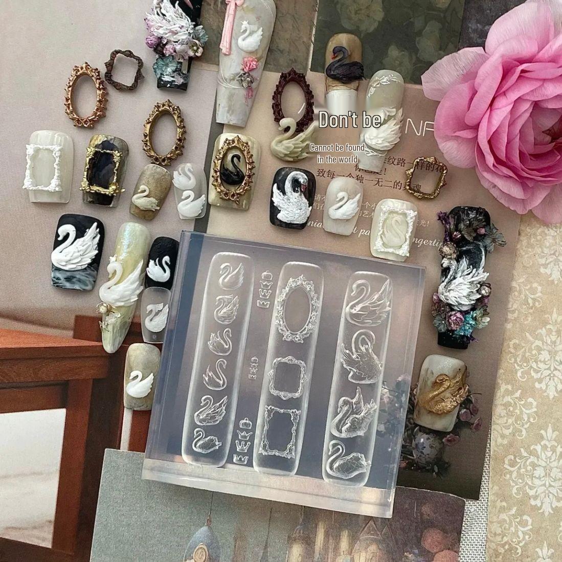 

Swan-Shaped Elegant New Year Nail Art Mold
