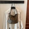 Korean niche ins suede suede surface retro bucket bag versatile shoulder messenger women tote bag
