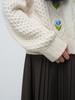 GENERALIDEA Flower Cable Knit Pullover [Ivory] / Wbe4L05545