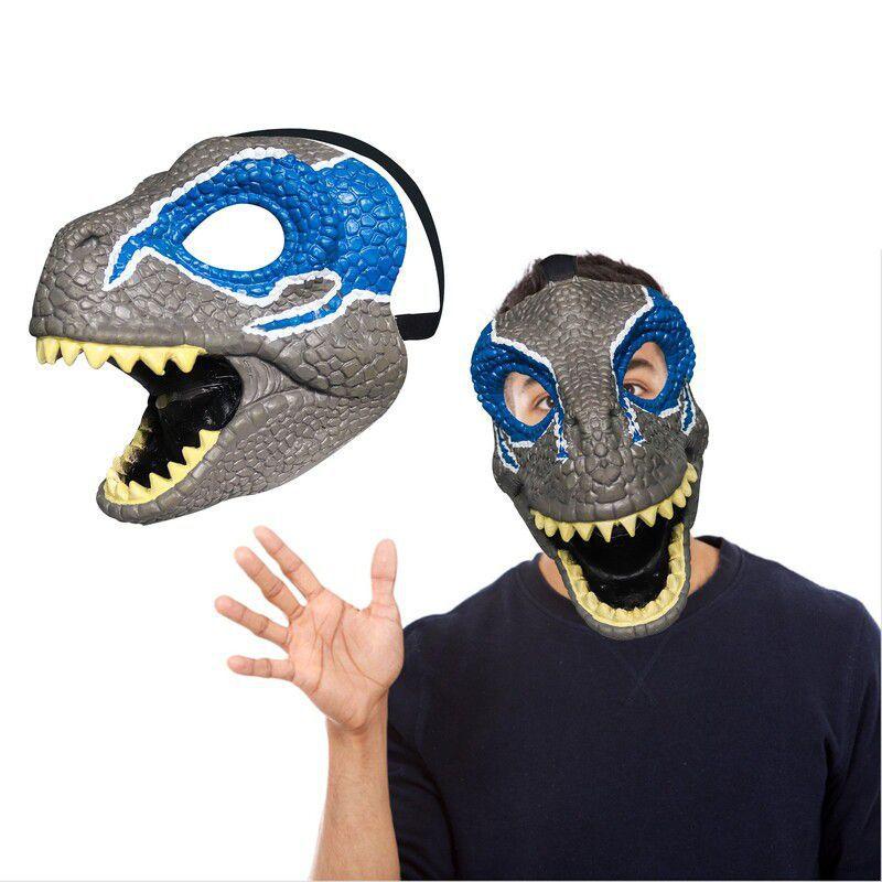 Blue/grey/green Dinosaur Moving Mouth Mask Fits Children And Adults