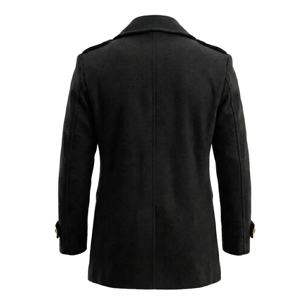 Men's Double-Breasted Overcoat, Warm Thick Winter Coat