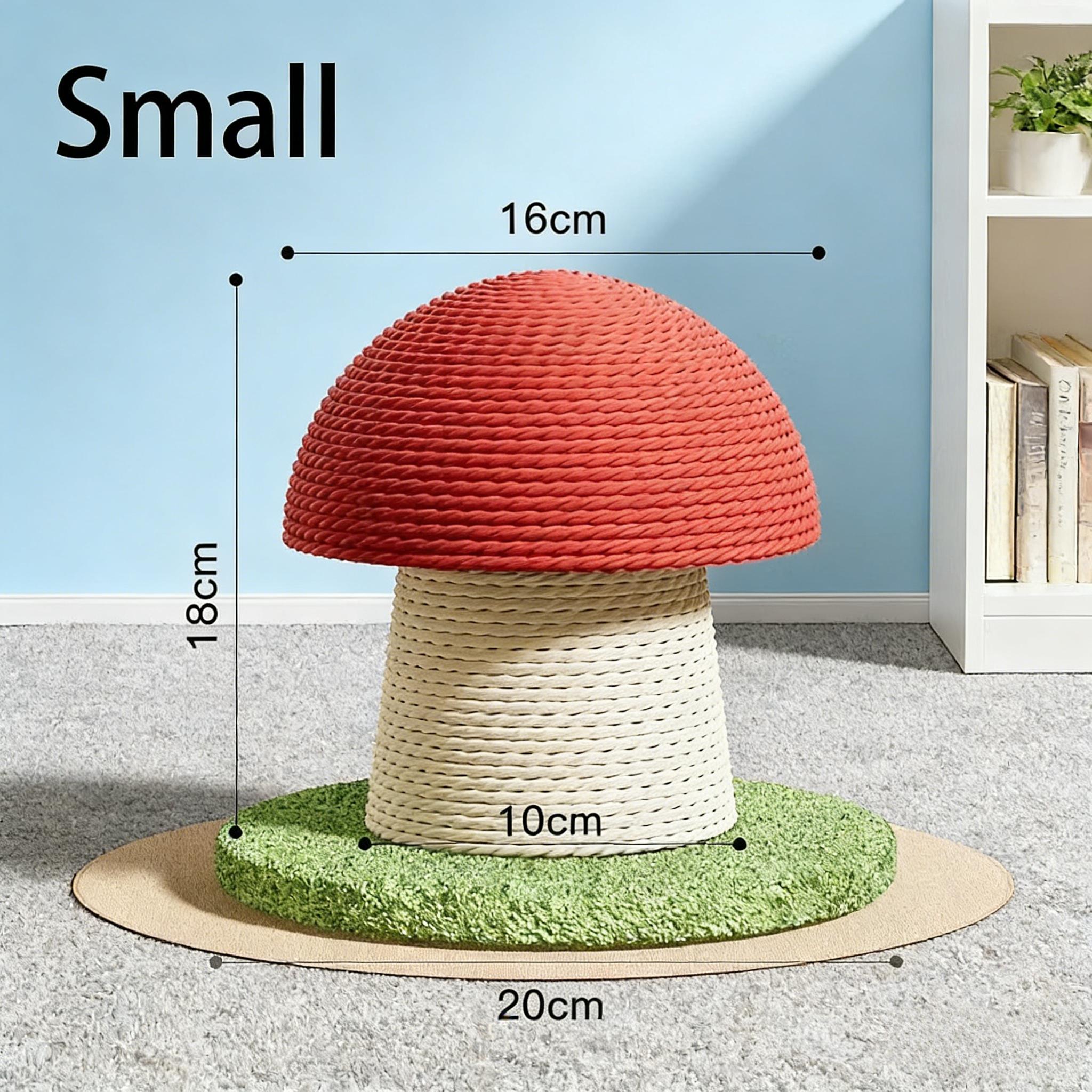 Mushroom Shaped Sisal Cat Scratch Board, Durable Grinding Claw Toy for Cats