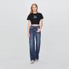 Lee Women's 428 High-Waist Straight Leg Mid-Deep Blue Jeans