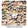 100 Cute Cartoon Cotton Doll Stickers, Waterproof & HD, for DIY Phones & Water Cups