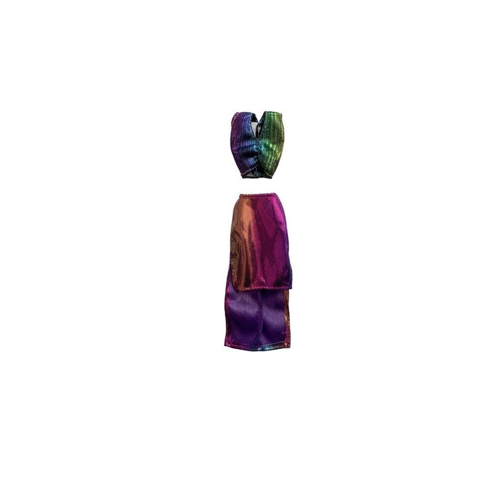 1 Set Shiny Doll Outfit Set Cloth Doll Dress Set Fashion Doll Clothes Set  Party Outfit top and skirt 3