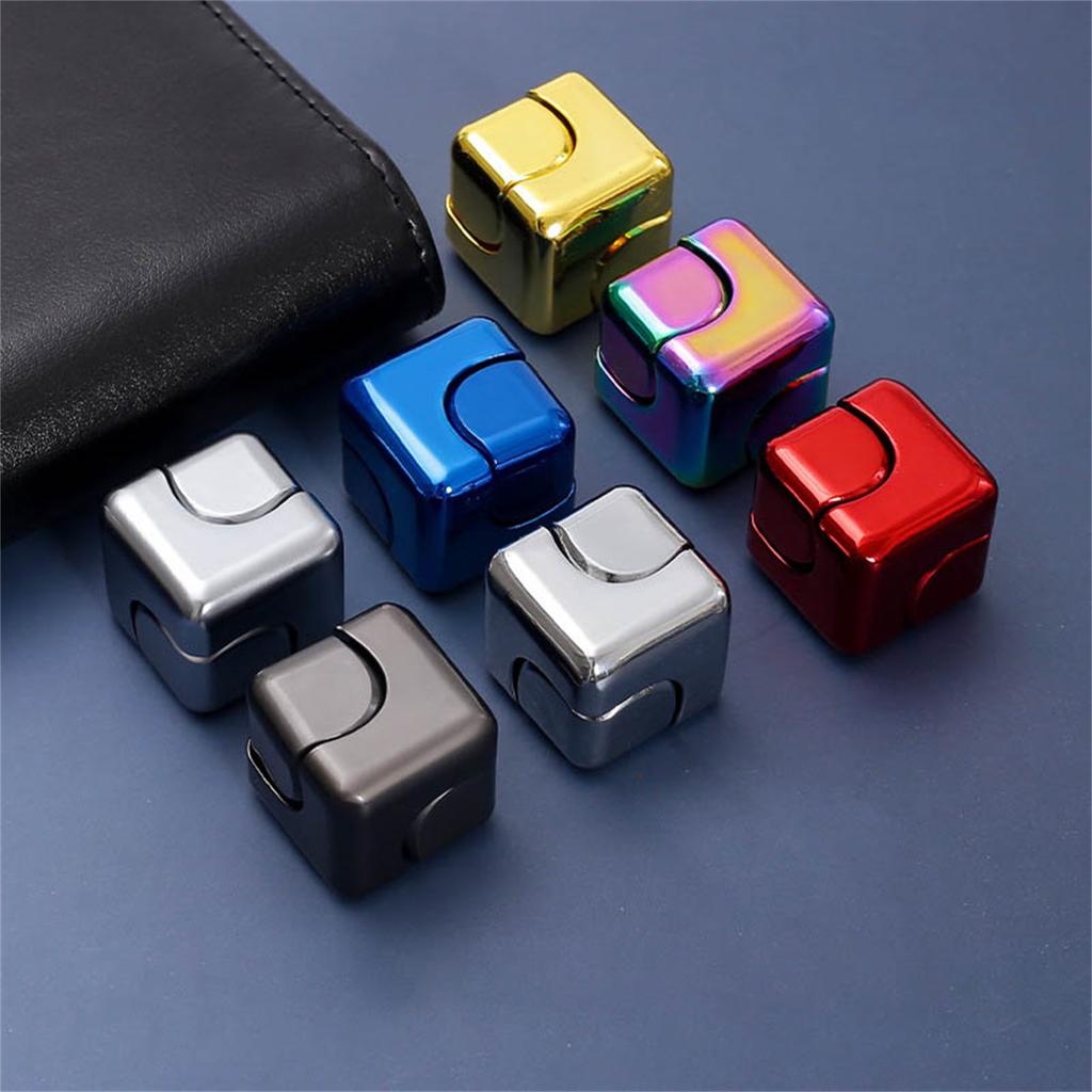 Fidget Spinner Toys Cube Metal Cool Stuff Desk Gadgets Office Toys Small Anxiety Figette Sensory Toy ADHD Tool for Teens Adults