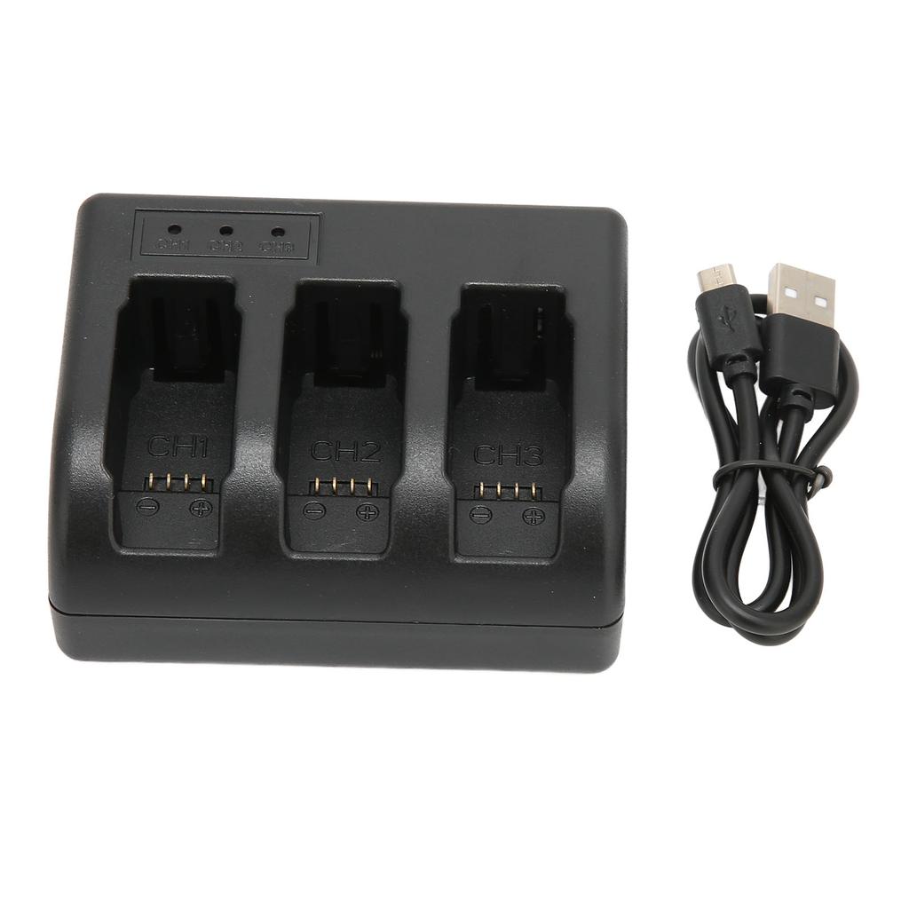 801 Camera Battery Triple Charger Portable 3 Channel USB Charger for AHDBT‑801 Battery