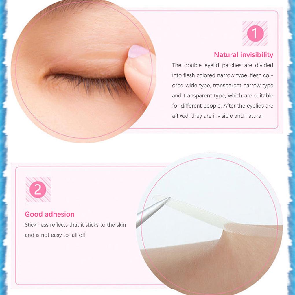 600Pcs One-time Invisible Eyelid Stickers Eye Strips Long Lasting Double Fold Tape Mini Transparent Sing-use Beauty Tools