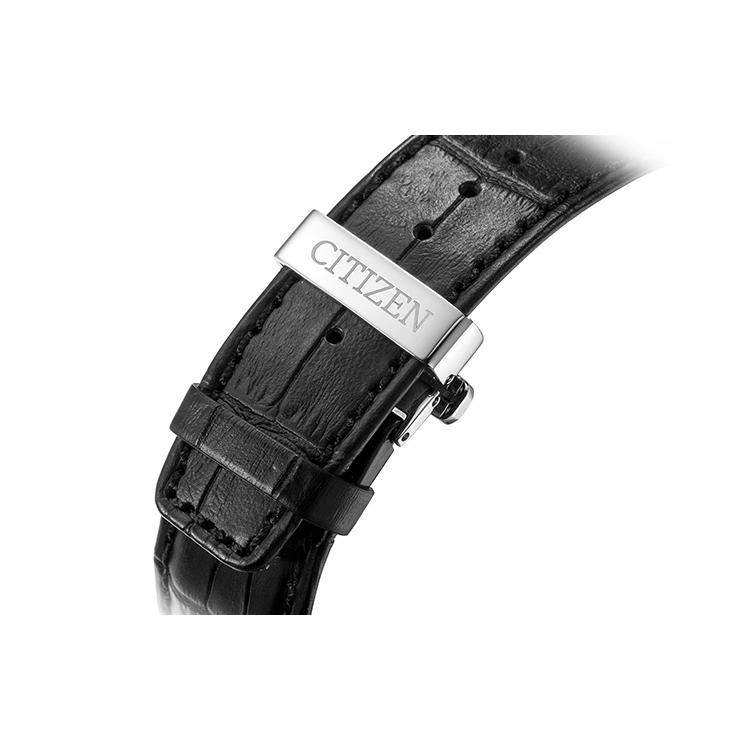 Citizen Collection Ecology Drive Mouvement Quartz Alimenté par la Lumière Bracelet en Cuir de Vache Montre Homme AT8110-11A