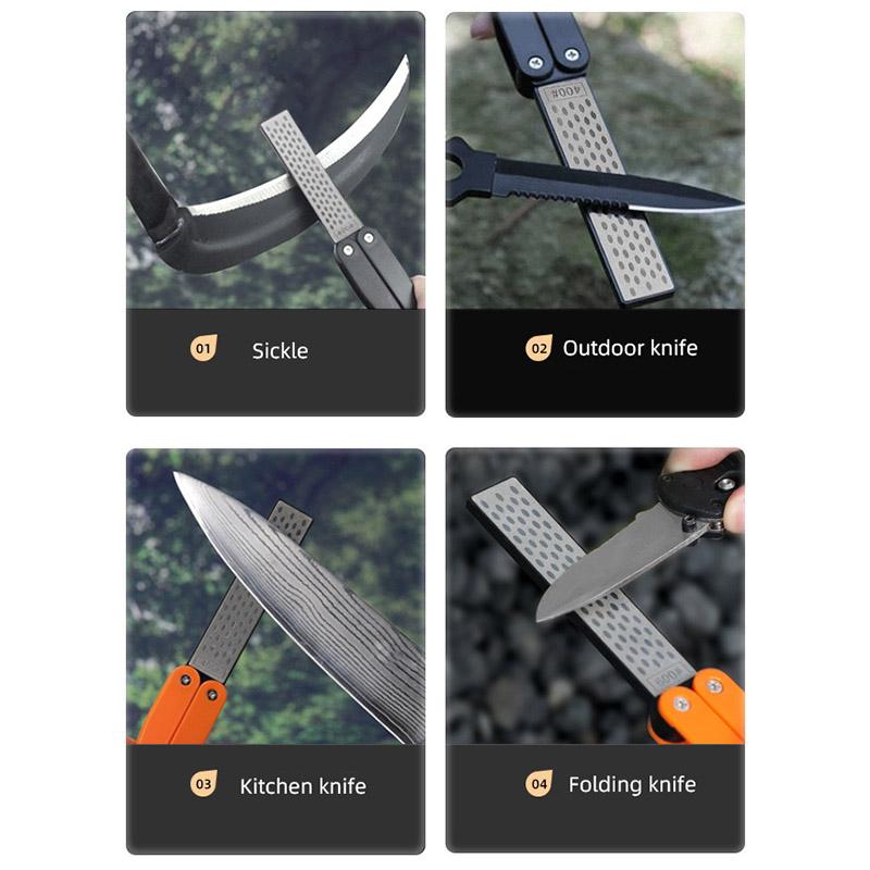 Kitchen Sharpener Portable Fold Knife Sharpener Professional Double Sided Folded Grindstone Knife Sharpening Stone Kitchen Tool