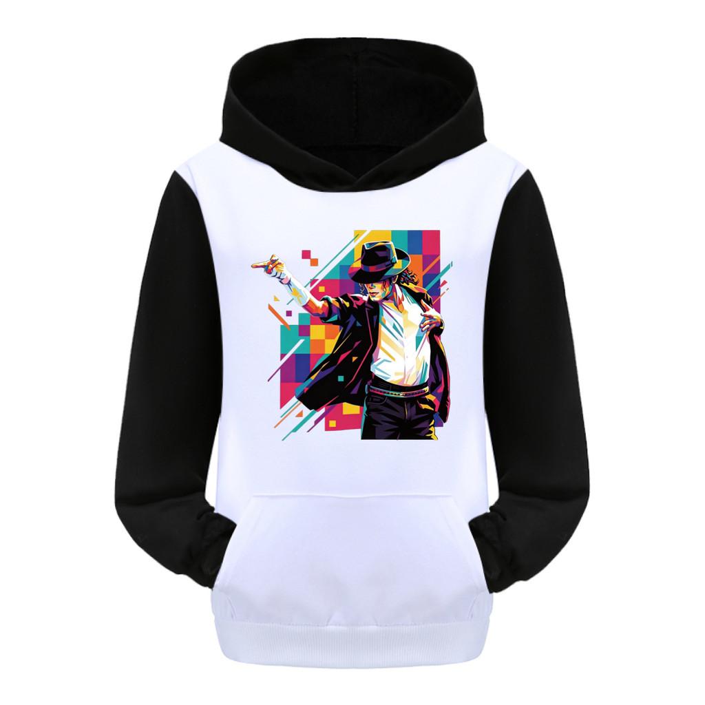 5712 Kids Boys Girls Singer Printed Hooded Pocket Long Sleeves Hoodies