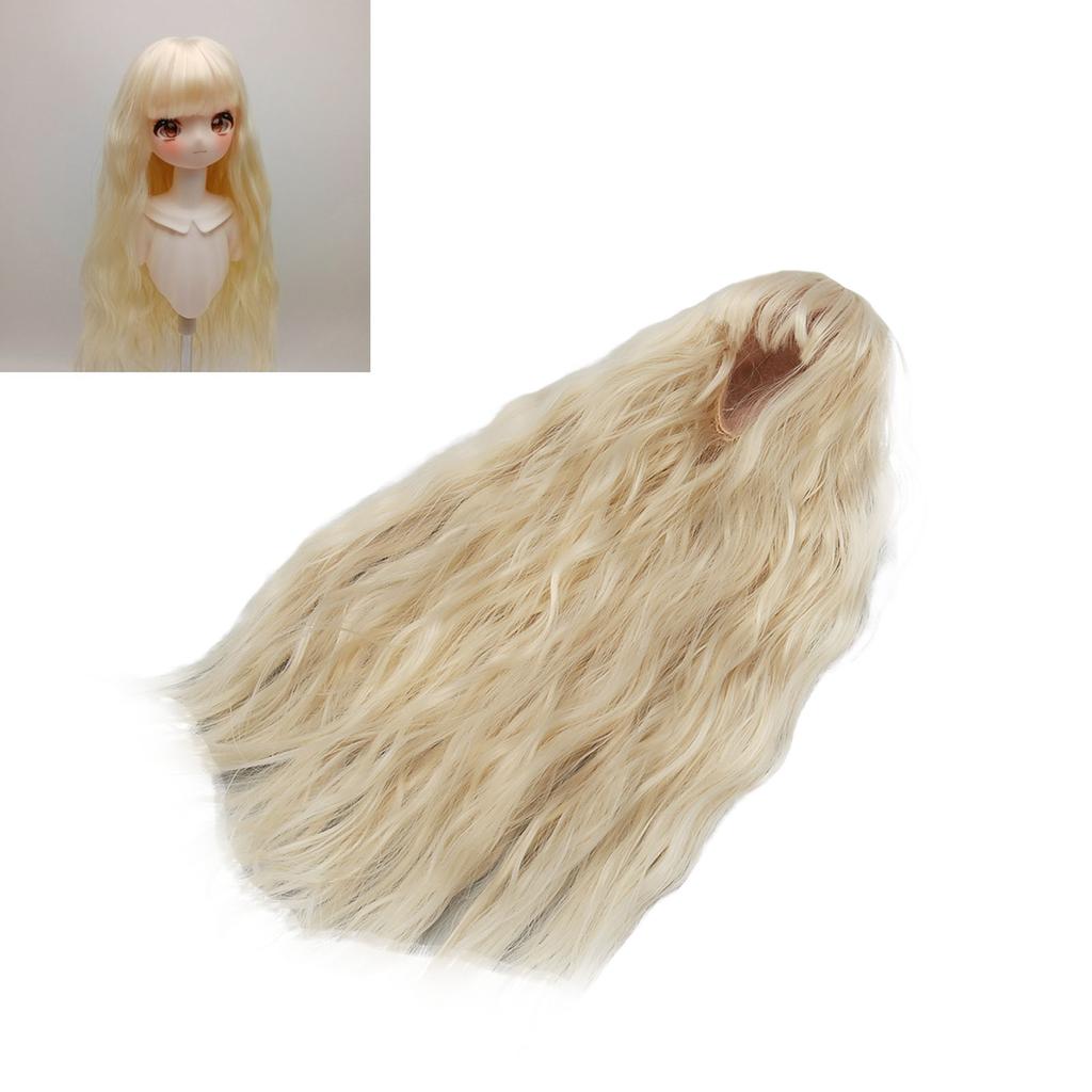 Doll Hair Wig High Temperature Wire Hair 1Celsius3 Wavy Doll Replacement Wig for 8.3‑9.4in Doll