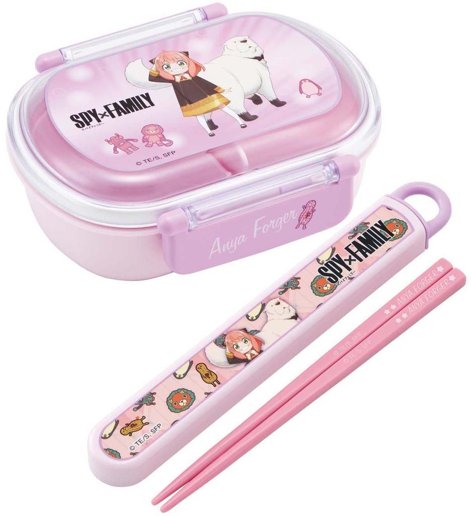 Skater Bento Chopstick Case Chopsticks for Spy Family Anya Sliding Made In Japan Set, 16.5cm Kids, Antibacterial, & Bond, Easy-Open Design,