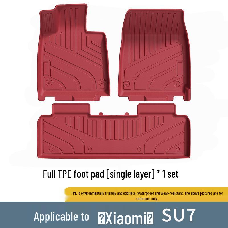 Eco-friendly, Odorless TPE Floor Mats for Xiaomi SU7: Original Car Color and Interior Match