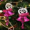 Set mit 2 Weihnachtsbaum-Dekorationsartikeln, Glocken für die Wand, Haupttür, Baum-Hängeglocken, Requisiten, Ornamente, Weihnachtsdekoration für Zuhause und Büro