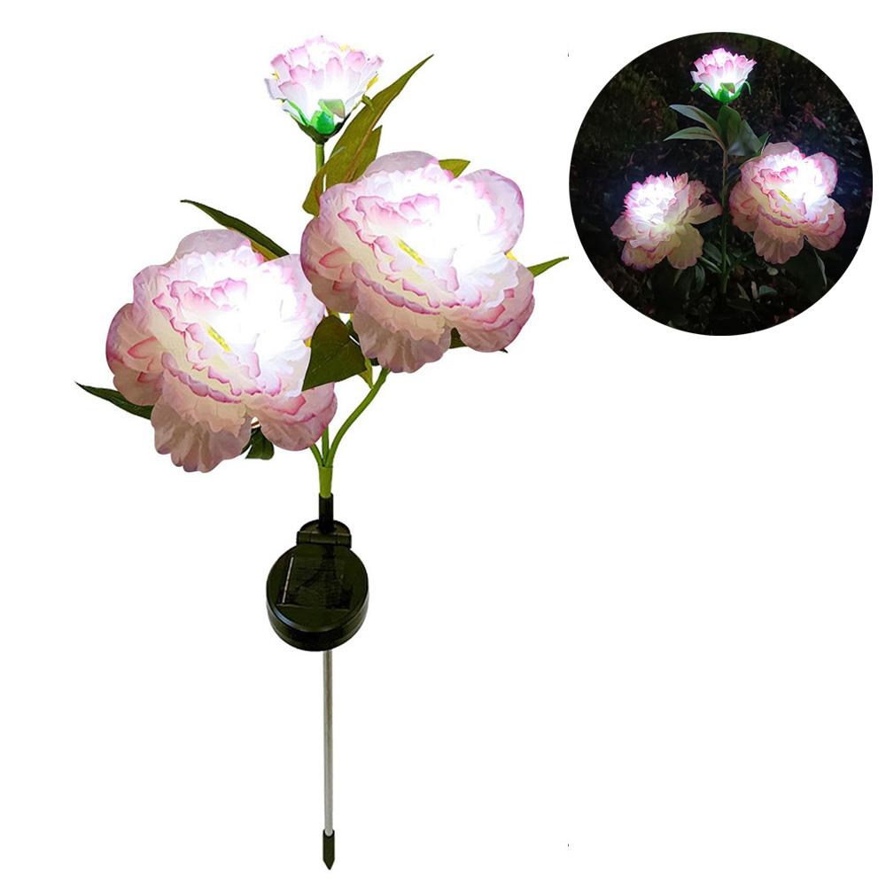 3/4/5/6 Head LED Solar Simulated Rose Lights Garden Yard Patio Lawn Lamp Night Light Home Landscape Decoration Flowers Light