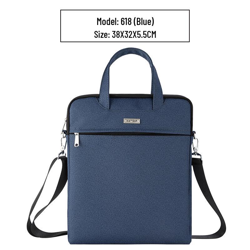 Handheld Waterproof Document Bag with Zipper - Large Capacity Office & Conference Bag for Computers & Documents
