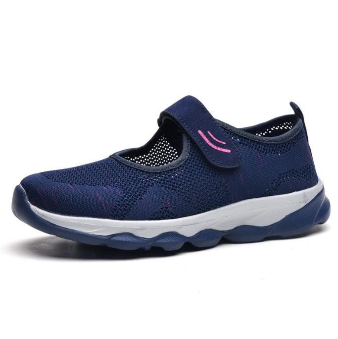 Summer breathable mesh shoes medium walking shoes soft sole comfortable large size