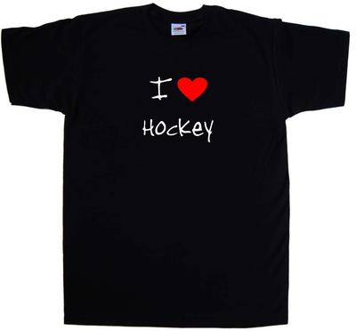 I Love Heart Hockey T-Shirt