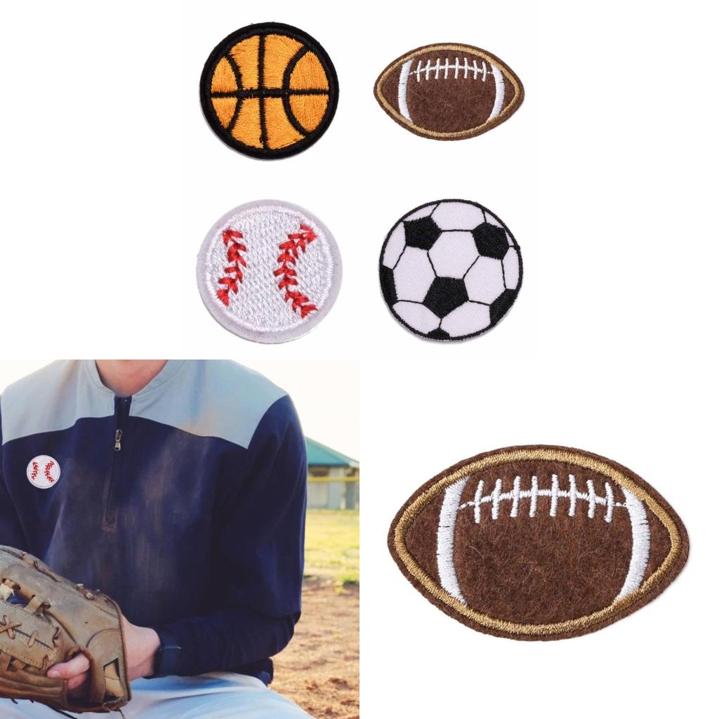 12 Pcs Embroidered Patches Football Applique Iron on Patches Sew on Patches