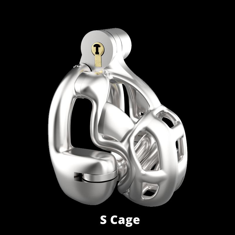 T Extreme Bondage Stainless Steel Male Cock Cage Trumpet Penis Chastity Device Removable Inner Tube Adult Sex Toys
