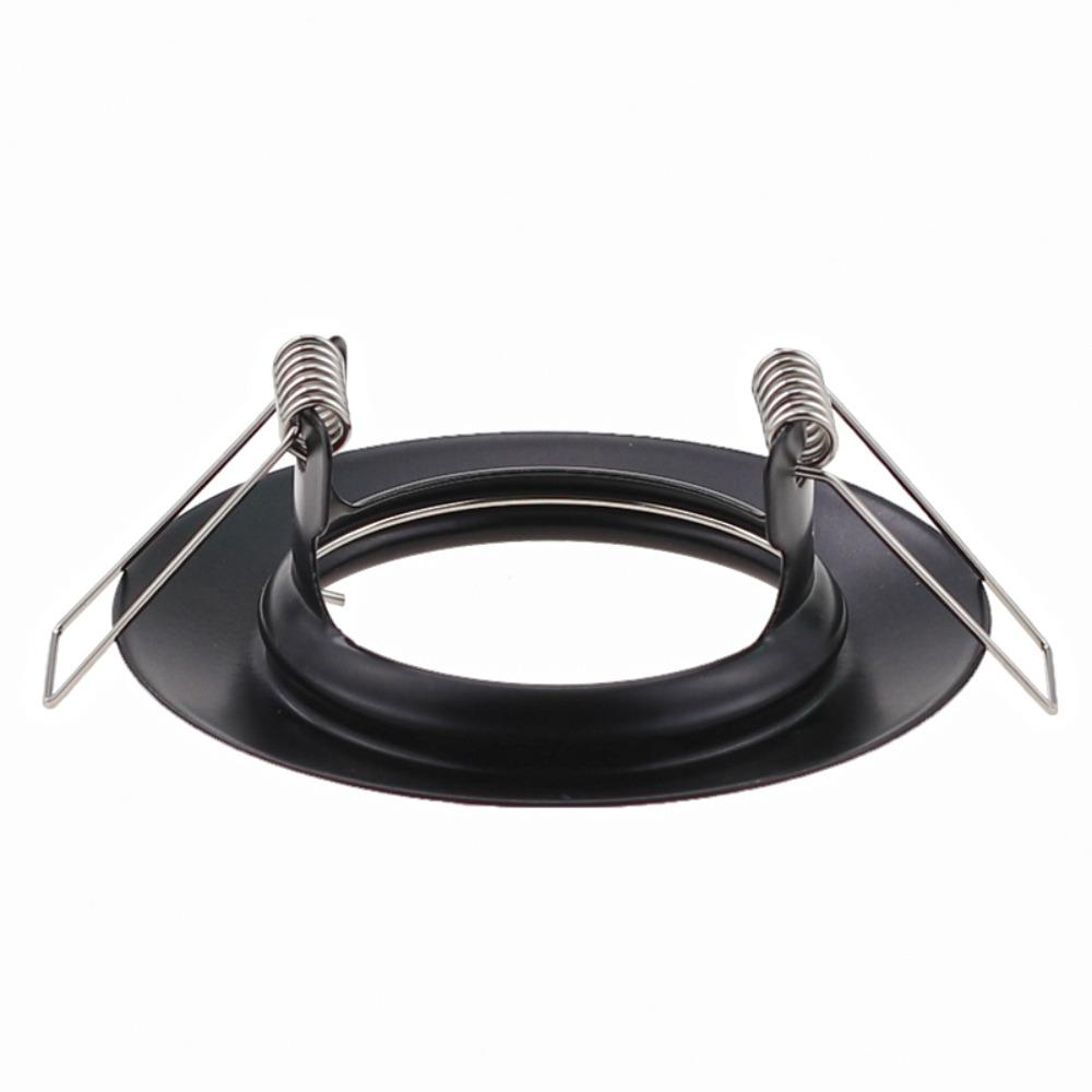 1/10 PCS GU10 MR16 Spot Encastré Cadres Noir Chrome pour Plafond Spot Orientable Rond Support de Lampe