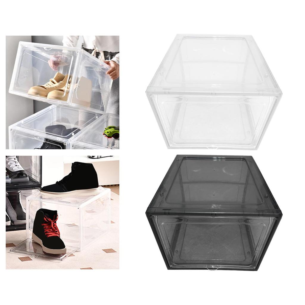 Shoe Organizer Container Dustproof Storage Box Stackable