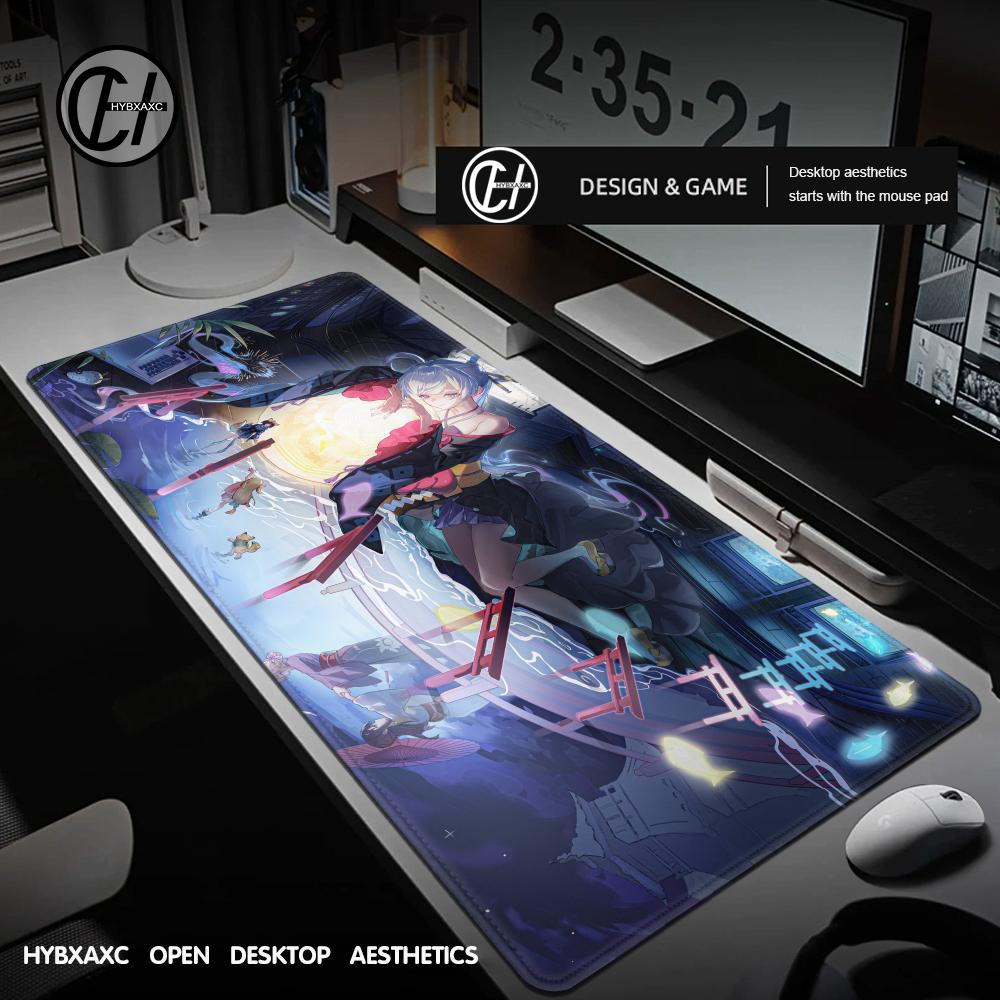 HYBXAXC New Anime Cosmic Princess Kaguya Mouse Pad Kawaii Girl Yachiyo Runami PC Mousepad Large Gaming Keyboard Desk Table Mat