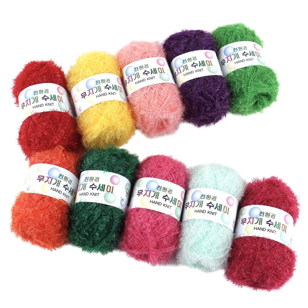 Korean Brush Printed Scrubber 10 400g Per Polyester Yarn Thread, Colors, Ball, 100%